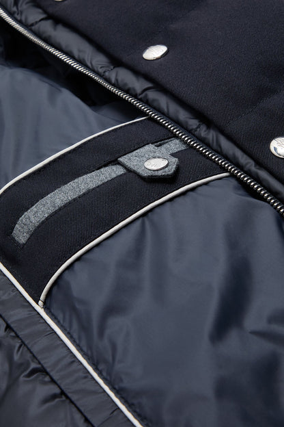 Bess Hooded Wool Short Down Jacket