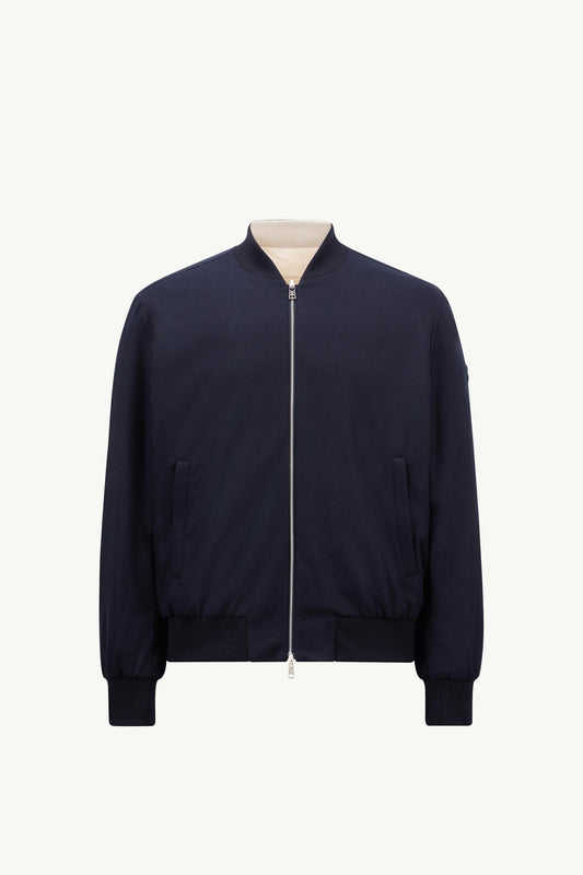 Villerest Reversible Cashmere Blend Down Bomber Jacket