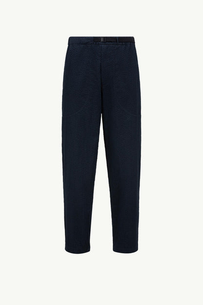 Belted Seersucker Trousers