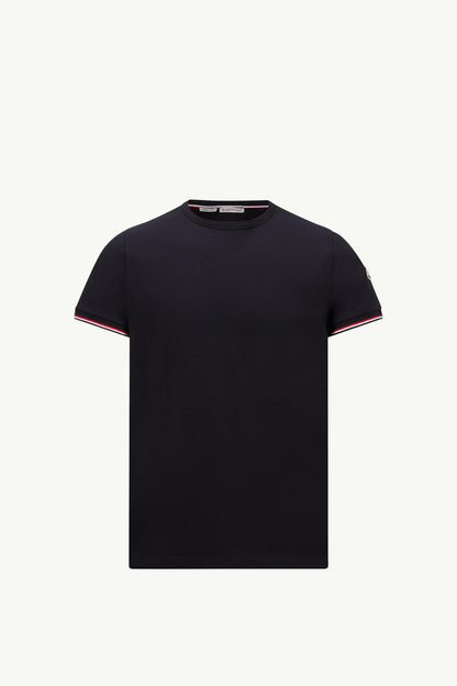 Tricolor-Trimmed Cotton T-Shirt