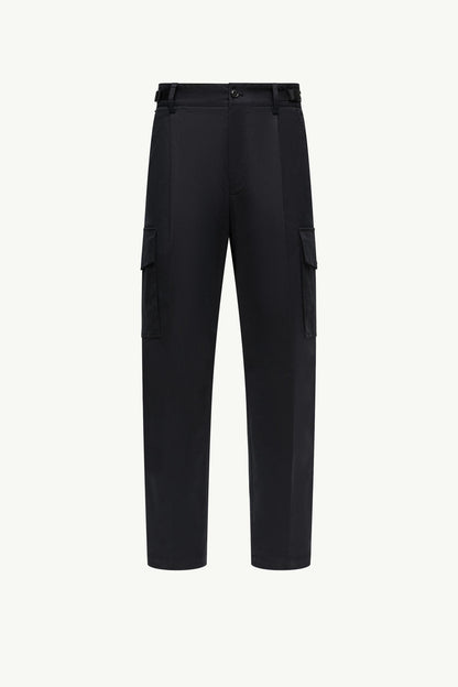 Cotton Gabardine Cargo Trousers