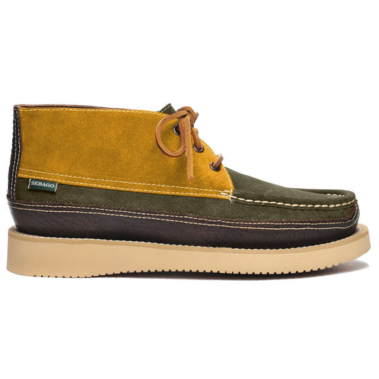 Mocassins Miwak en daim Canoe - Cognac, moutarde, vert foncé et marron foncé