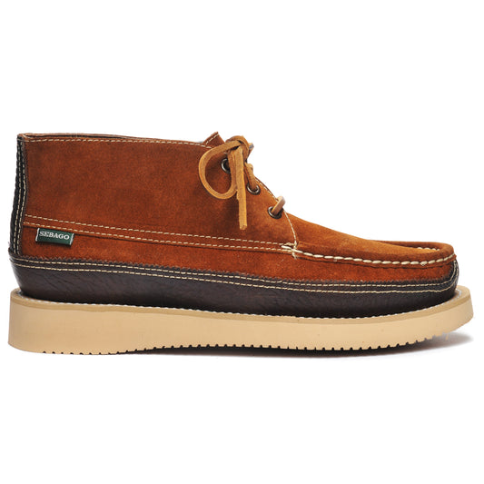 Mocassins Miwak en daim Canoe - Cognac et marron foncé